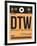 DTW Detroit Luggage Tag 1-NaxArt-Framed Art Print