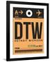 DTW Detroit Luggage Tag 1-NaxArt-Framed Art Print