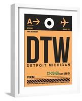 DTW Detroit Luggage Tag 1-NaxArt-Framed Art Print