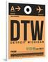 DTW Detroit Luggage Tag 1-NaxArt-Framed Art Print