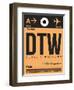 DTW Detroit Luggage Tag 1-NaxArt-Framed Art Print