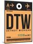 DTW Detroit Luggage Tag 1-NaxArt-Mounted Art Print