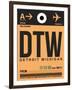 DTW Detroit Luggage Tag 1-NaxArt-Framed Art Print