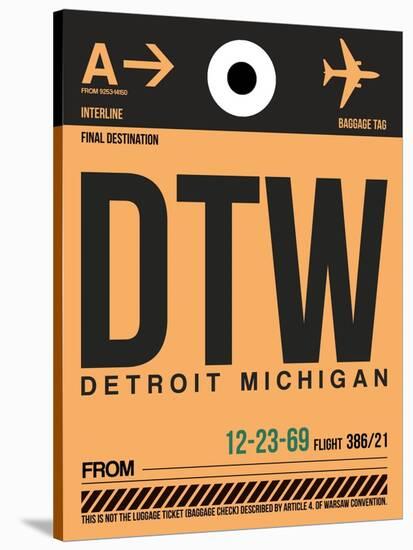 DTW Detroit Luggage Tag 1-NaxArt-Stretched Canvas