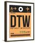 DTW Detroit Luggage Tag 1-NaxArt-Framed Art Print