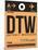 DTW Detroit Luggage Tag 1-NaxArt-Mounted Art Print