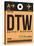 DTW Detroit Luggage Tag 1-NaxArt-Stretched Canvas