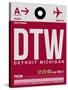 DTW Detroit Luggage Tag 1-NaxArt-Stretched Canvas