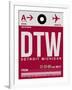 DTW Detroit Luggage Tag 1-NaxArt-Framed Art Print