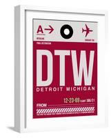 DTW Detroit Luggage Tag 1-NaxArt-Framed Art Print