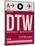 DTW Detroit Luggage Tag 1-NaxArt-Mounted Art Print