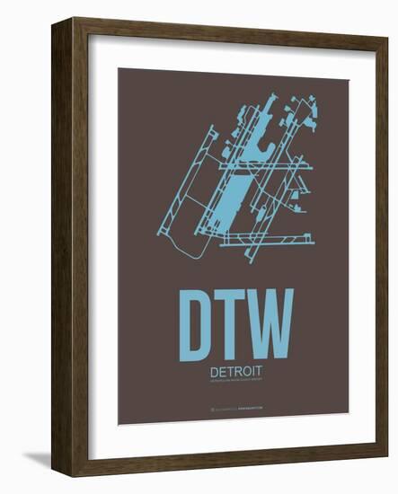 Dtw Detroit Poster 1-NaxArt-Framed Art Print