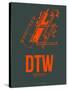 Dtw Detroit Poster 3-NaxArt-Stretched Canvas