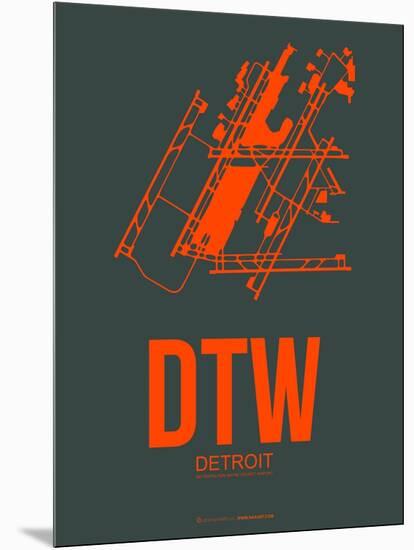 Dtw Detroit Poster 3-NaxArt-Mounted Art Print