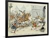 Du Guesclin Gallops Through Town During the Capture of Mantes-Paul de Semant-Framed Art Print