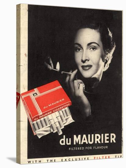 Du Maurier, Cigarettes Smoking Glamour, UK, 1950-null-Stretched Canvas