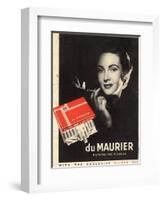 Du Maurier, Cigarettes Smoking Glamour, UK, 1950-null-Framed Giclee Print