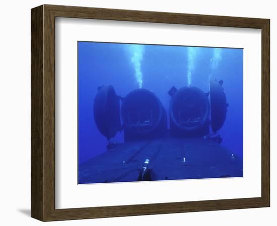 Dual Dry Deck Shelters Mounted to the Deck of Uss Kamehameha-null-Framed Photographic Print