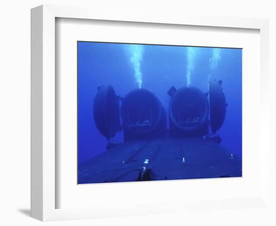 Dual Dry Deck Shelters Mounted to the Deck of Uss Kamehameha-null-Framed Photographic Print