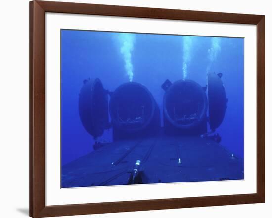 Dual Dry Deck Shelters Mounted to the Deck of Uss Kamehameha-null-Framed Photographic Print