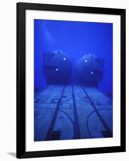 Dual Dry Deck Shelters Mounted to the Deck of Uss Kamehameha-null-Framed Photographic Print