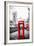 Dual Phone Booths - In the Style of Oil Painting-Philippe Hugonnard-Framed Giclee Print