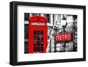 Dual Torn Posters Series - London - Paris-Philippe Hugonnard-Framed Photographic Print