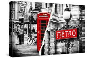 Dual Torn Posters Series - London - Paris-Philippe Hugonnard-Stretched Canvas