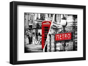 Dual Torn Posters Series - London - Paris-Philippe Hugonnard-Framed Photographic Print