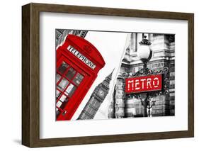 Dual Torn Posters Series - London - Paris-Philippe Hugonnard-Framed Photographic Print