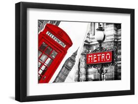 Dual Torn Posters Series - London - Paris-Philippe Hugonnard-Framed Photographic Print