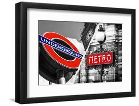 Dual Torn Posters Series - London - Paris-Philippe Hugonnard-Framed Photographic Print