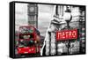 Dual Torn Posters Series - London - Paris-Philippe Hugonnard-Framed Stretched Canvas