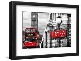 Dual Torn Posters Series - London - Paris-Philippe Hugonnard-Framed Photographic Print