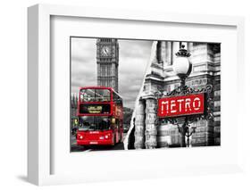Dual Torn Posters Series - London - Paris-Philippe Hugonnard-Framed Photographic Print