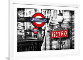 Dual Torn Posters Series - London - Paris-Philippe Hugonnard-Framed Photographic Print