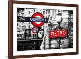 Dual Torn Posters Series - London - Paris-Philippe Hugonnard-Framed Photographic Print