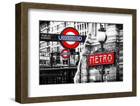 Dual Torn Posters Series - London - Paris-Philippe Hugonnard-Framed Photographic Print