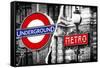Dual Torn Posters Series - London - Paris-Philippe Hugonnard-Framed Stretched Canvas