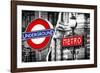 Dual Torn Posters Series - London - Paris-Philippe Hugonnard-Framed Photographic Print