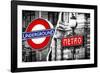 Dual Torn Posters Series - London - Paris-Philippe Hugonnard-Framed Photographic Print