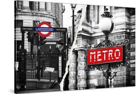 Dual Torn Posters Series - London - Paris-Philippe Hugonnard-Stretched Canvas