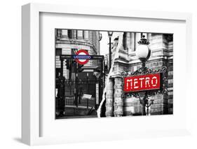 Dual Torn Posters Series - London - Paris-Philippe Hugonnard-Framed Photographic Print