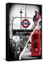 Dual Torn Posters Series - London-Philippe Hugonnard-Framed Stretched Canvas