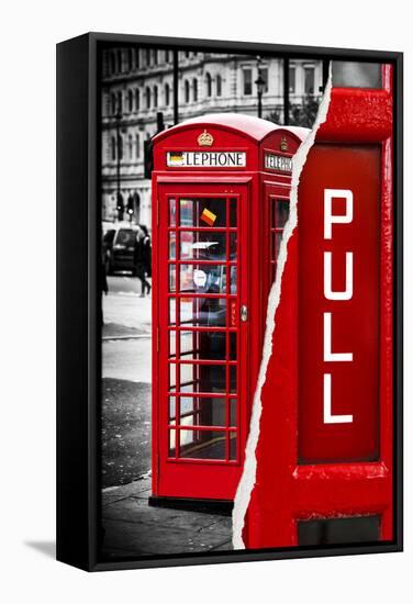 Dual Torn Posters Series - London-Philippe Hugonnard-Framed Stretched Canvas