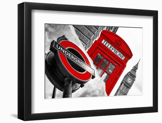 Dual Torn Posters Series - London-Philippe Hugonnard-Framed Photographic Print