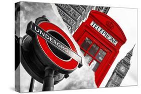 Dual Torn Posters Series - London-Philippe Hugonnard-Stretched Canvas