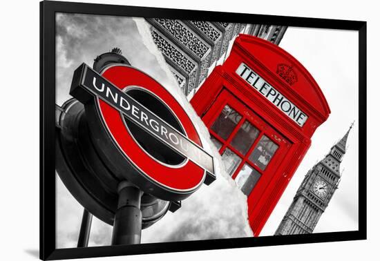 Dual Torn Posters Series - London-Philippe Hugonnard-Framed Photographic Print