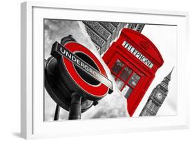 Dual Torn Posters Series - London-Philippe Hugonnard-Framed Photographic Print