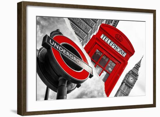 Dual Torn Posters Series - London-Philippe Hugonnard-Framed Photographic Print